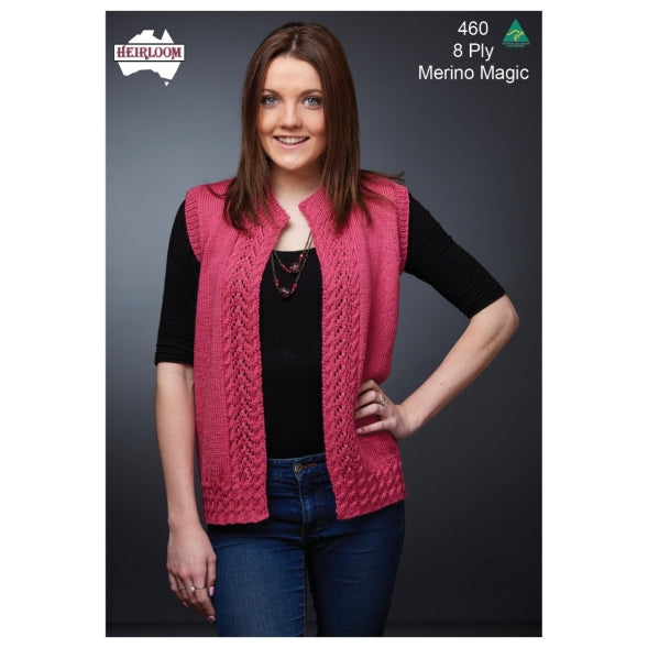 HEIRLOOM - Cable and Lace Vest (460)
