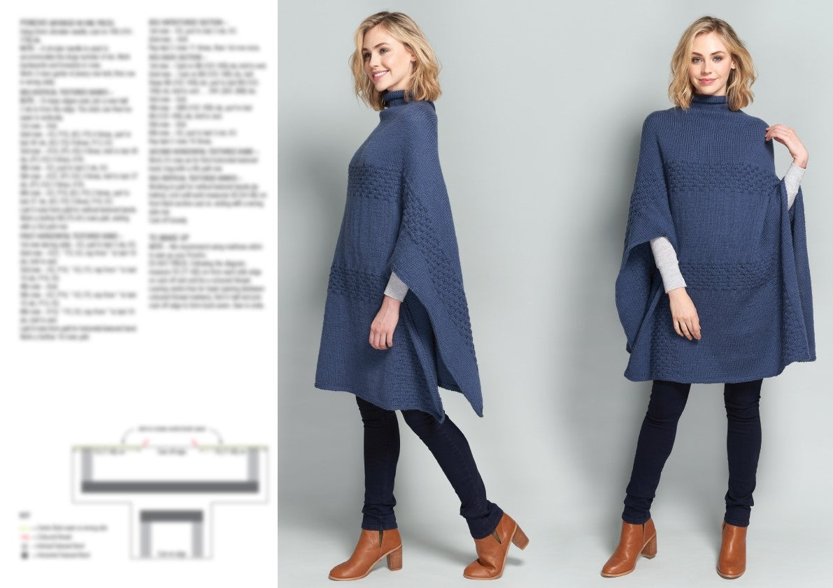 HEIRLOOM - Textured band poncho (004)