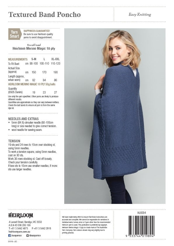 HEIRLOOM - Textured band poncho (004)