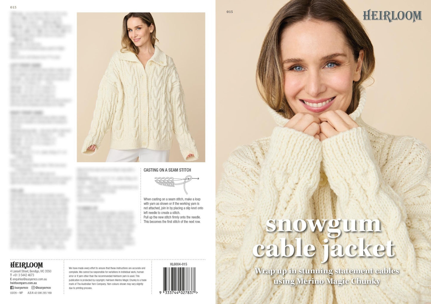 HEIRLOOM - Snowgum Cable Jacket (015)