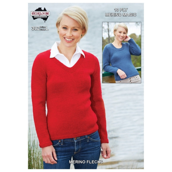 HEIRLOOM - Classic Round or V Neck Jumper (382)