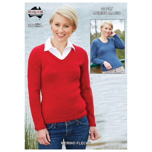 HEIRLOOM - Classic Round or V Neck Jumper (382)